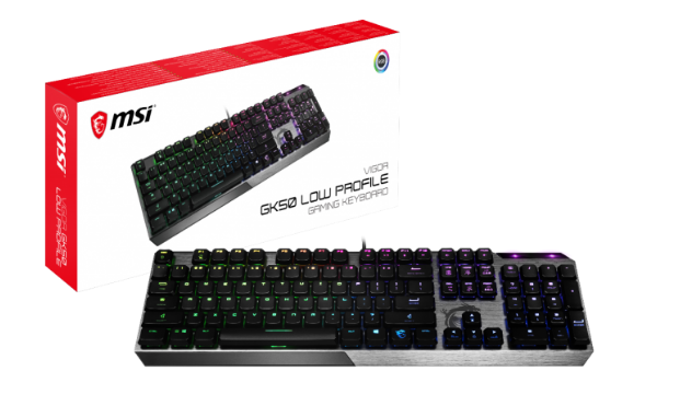 微星发布GK50薄型机械游戏键盘