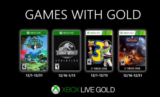 Xbox宣布黄金游戏将于12月发布
