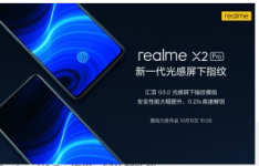 Realme X2 Pro具有135 Hz采样率超快速指纹扫描仪