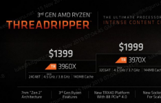 AMD首批第三代Threadripper CPU到货并已确认64核3990X