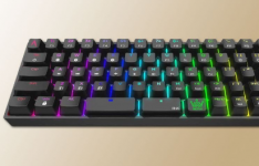 这款66键的蓝牙键盘可以很好地显示RGB灯光