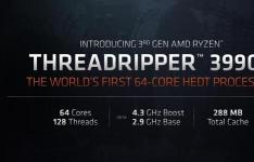 AMD推出64核心Ryzen Threadripper 3990X CPU