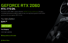 NVIDIA正式将GeForce RTX 2060的价格降至299美元