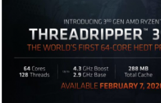 AMD Ryzen Threadripper 3990X 64核CPU在Geekbench基准测试中达到了一个全新的水平