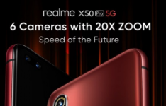 Realme在X50 Pro的预览站点上确认20倍变焦四镜头相机