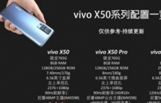 Vivo X50 Pro +智能手机旗舰店以新漏洞弹出