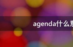 百科动态：agenda什么意思