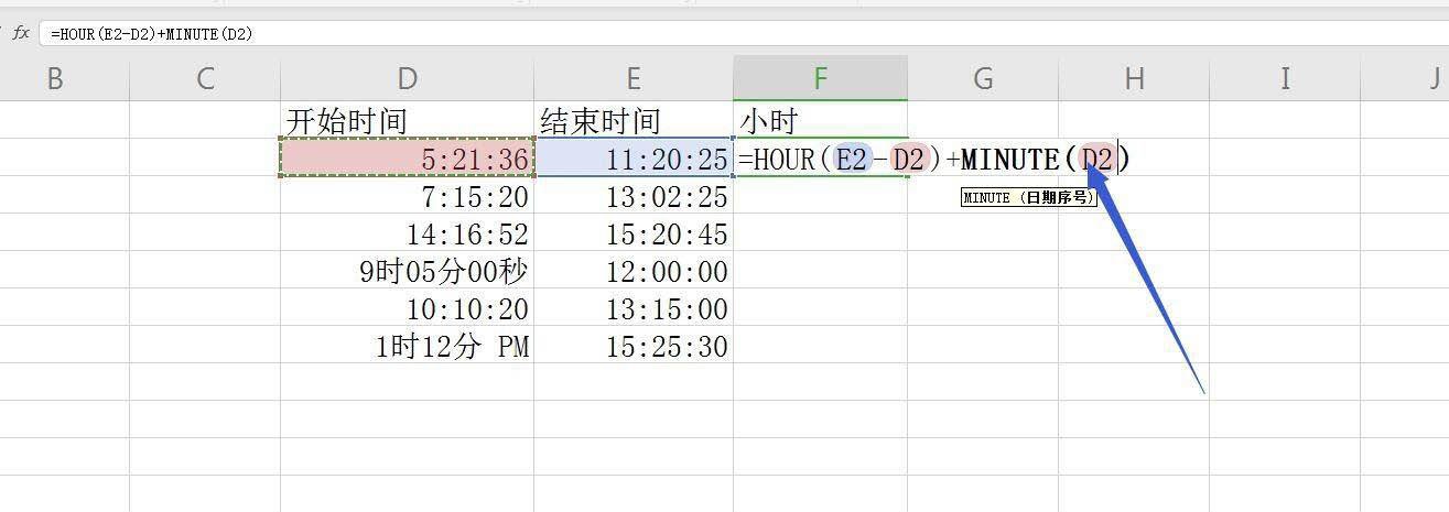 Excel怎么计算时间差，Excel表格计算两个时间相差几小时的技巧插图4