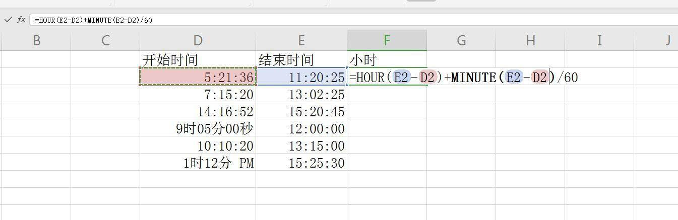 Excel怎么计算时间差，Excel表格计算两个时间相差几小时的技巧插图5