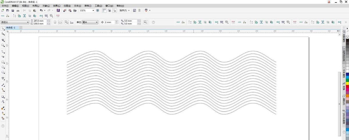 cdr怎么快速将直线变成波浪线，cdr直线批量变曲线的方法插图5