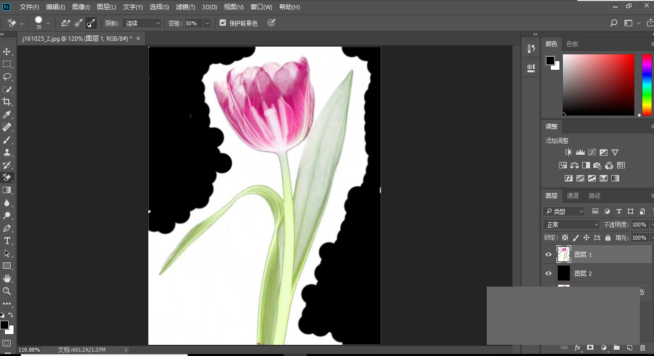 如何用ps抠出带有透明效果的花朵，ps教程插图2