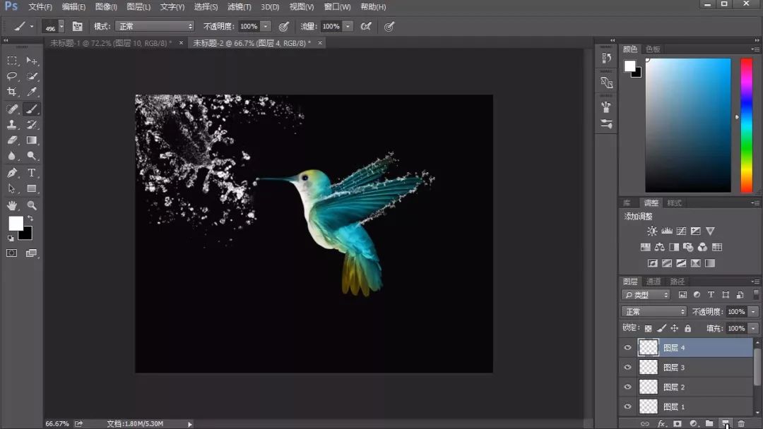 PS若何制作水溅效果动物形状照片，PS创意制作水溅效果动物形状照片教程插图3