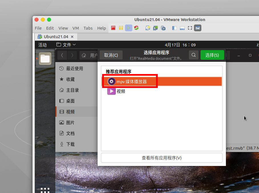 ubuntu21.04为什么不能播放rmvb文件，ubuntu播放rmvb视频的技巧插图4