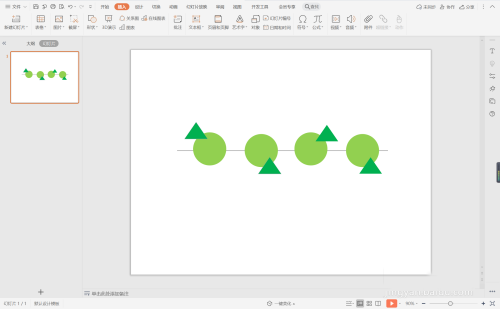 wps怎么制作绿色几何型目录，wps制作绿色几何目录的方法插图4