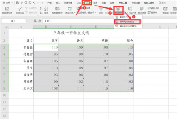 Excel如何添加数据标识圈，Excel添加数据标识圈方法插图3
