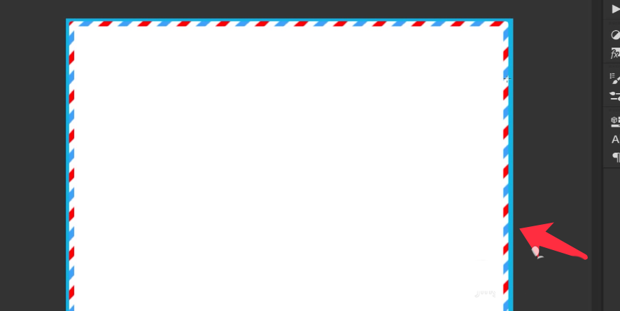 PS怎么做双色描边，ps红白蓝线条边框的制作方法插图6