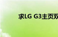 求LG G3主页双时钟显示非去根