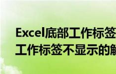 Excel底部工作标签不显示这么办Excel底部工作标签不显示的解决方法