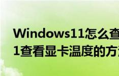 Windows11怎么查看显卡温度,Windows11查看显卡温度的方法