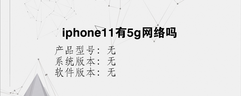 iphone11有5g网络吗