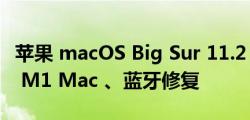 苹果 macOS Big Sur 11.2 RC 2 发布：改进 M1 Mac 、蓝牙修复