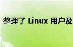 整理了 Linux 用户及用户组管理的相关内容
